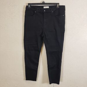 Madewell 9” High Rise Skinny Jeans Womens Black Denim Pants Stretch Size 32